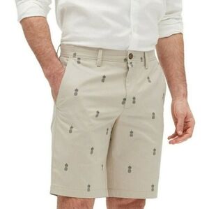 EUC Banana Republic Mens Khaki Aiden Shorts Size 32 Pineapple 9" inseam